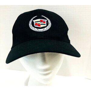 Cadillac Baseball Cap Hat Black Embroidered Logo Adjustable GM Caddy Sun Cap